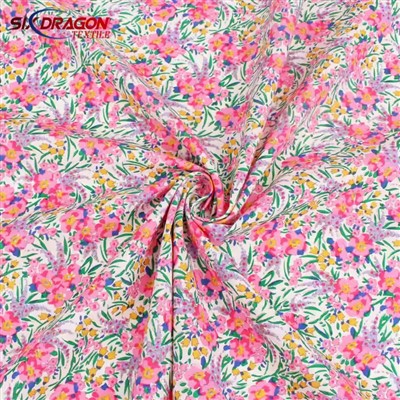 Medvilninis poplinas spausdintas audinys vasaros suknelei